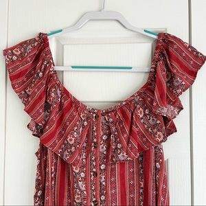 Off the shoulder button down dress